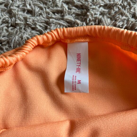 NWT! Juniors' Ninety-Nine° Tunnel Side-Tie Orange Bikini Bottoms Size Medium - Picture 4 of 6